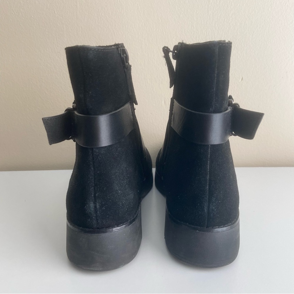 Fitflop Mona Suede Buckle Ankle Boot Women’s Size 8 Black - Picture 5 of 13